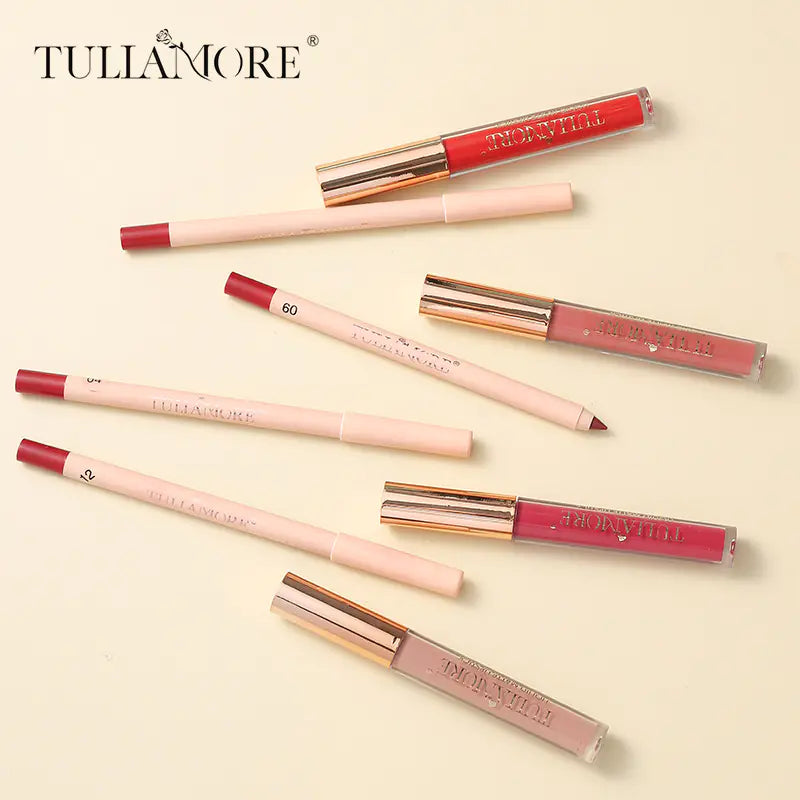 Matte Air Lip Glaze and Lip Liner Set - Waterproof