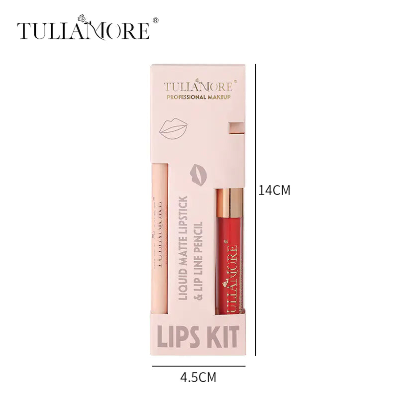 Matte Air Lip Glaze and Lip Liner Set - Waterproof