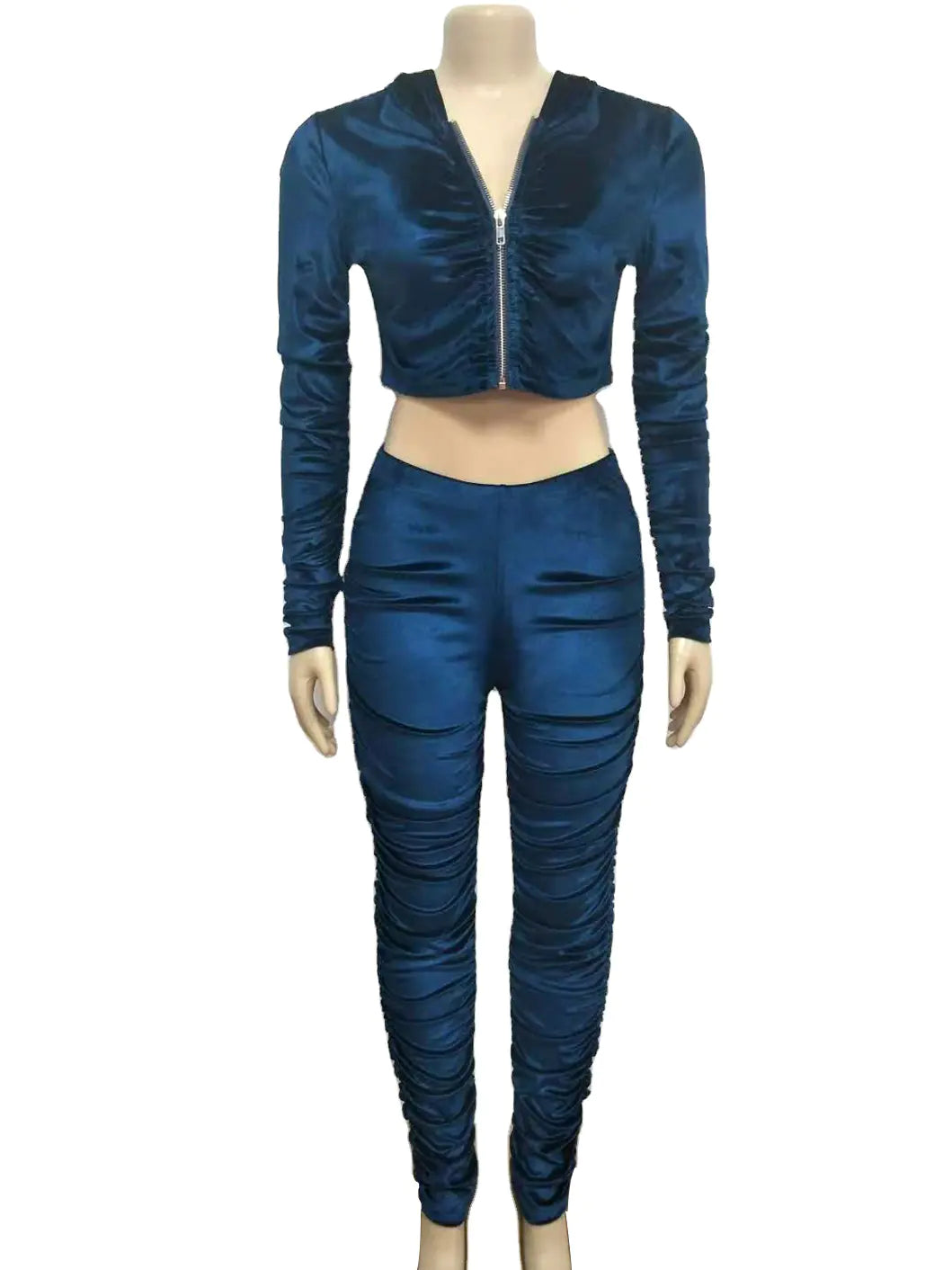 2020 Fall Winter Fashion Hooded Long Sleeve Outfit Set