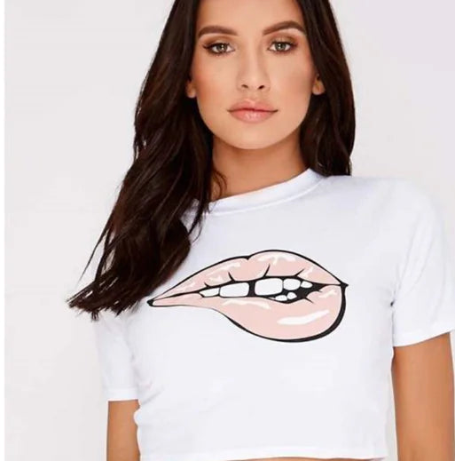 2020 Women's Short Sleeve Crop Top T-shirt