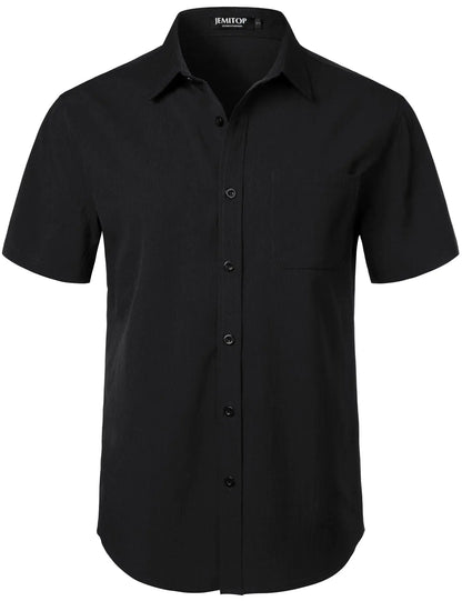 Mens Stretch Wrinkle Free Short Sleeve