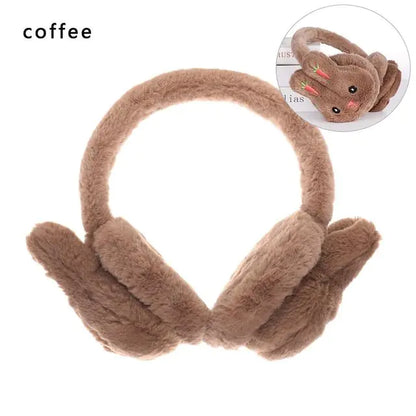 Cute Winter Rabbit Earmuffs for Female Students