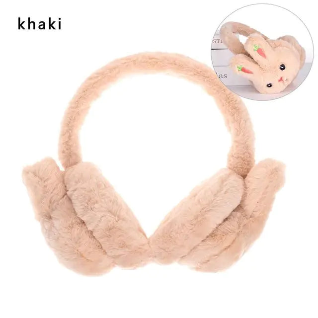 Cute Winter Rabbit Earmuffs for Female Students