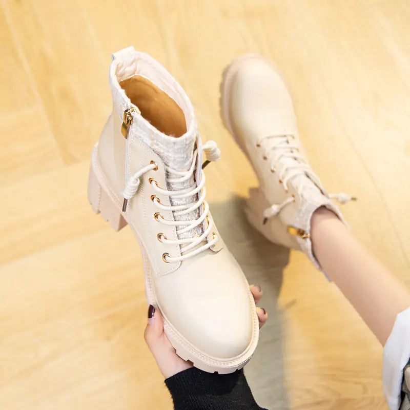 Women's Martin Boots with Thick High-Heels (All-match)