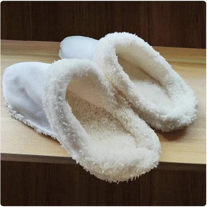 Women's Thermal Plush Cotton Slipper Set