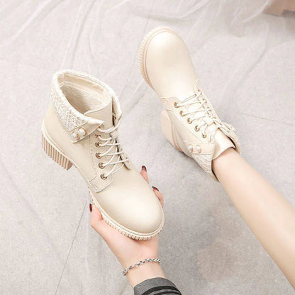 Women's Martin Boots with Thick High-Heels (All-match)
