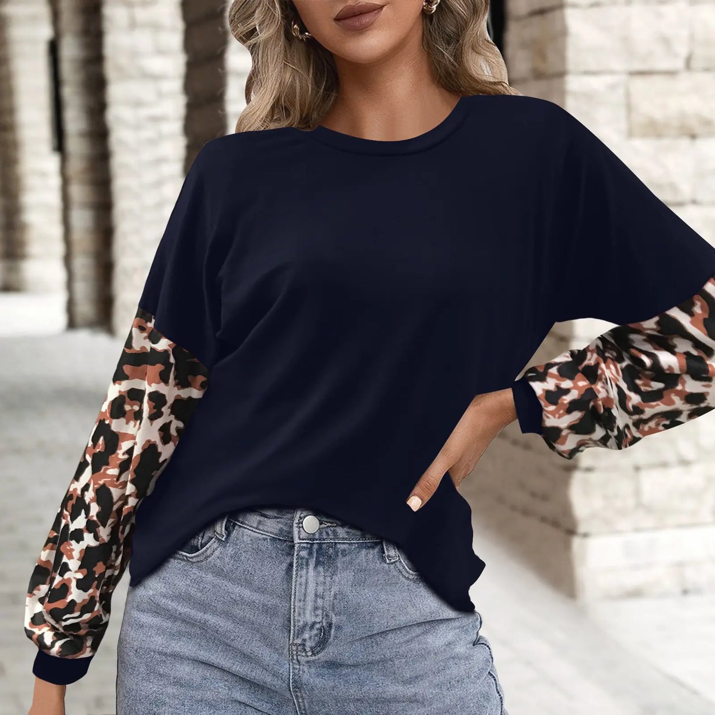 Casual Loose Long Sleeve Women's T-Shirt