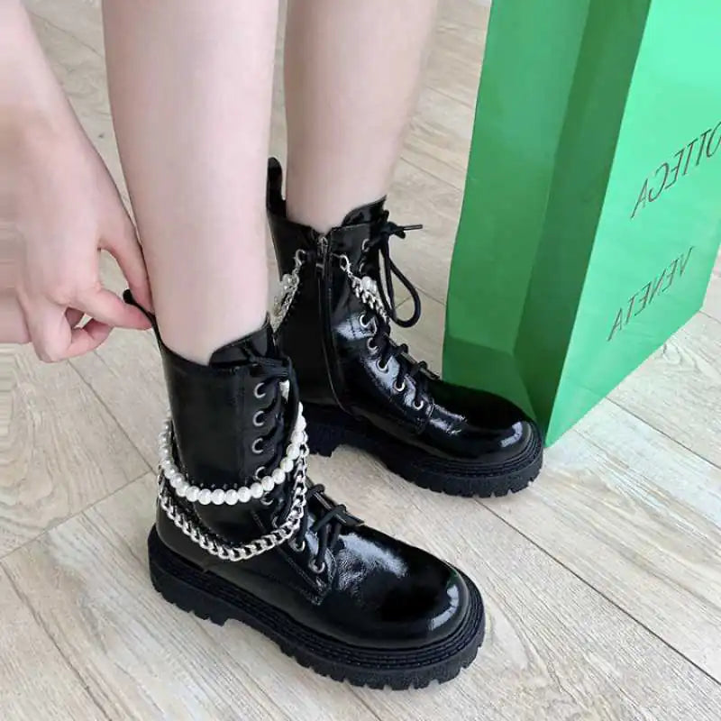 Casual Women's Short Boots with Thick High Heels