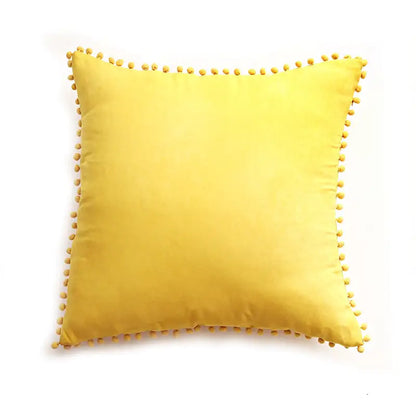 Fur Ball Lace Solid Color Suede Sofa Cushion Hug