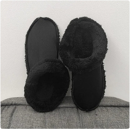 Women's Thermal Plush Cotton Slipper Set