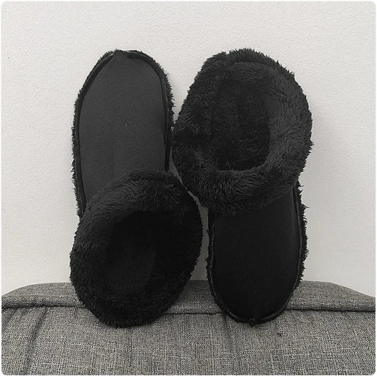 Women's Thermal Plush Cotton Slipper Set