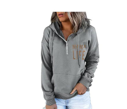 Women's Long Sleeve Casual Loose Hooded Top