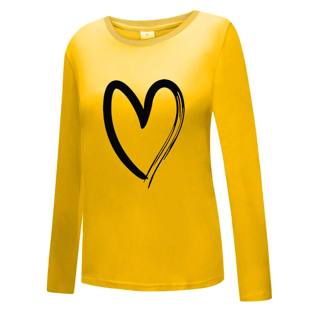 Women's Casual Long Sleeve Loose Basic T-Shirt