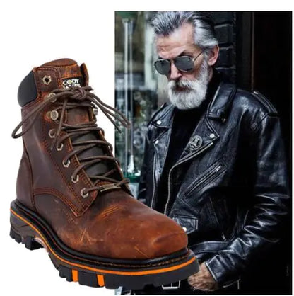 Retro Martin Boots - Casual Lace-Up with Thick Heel