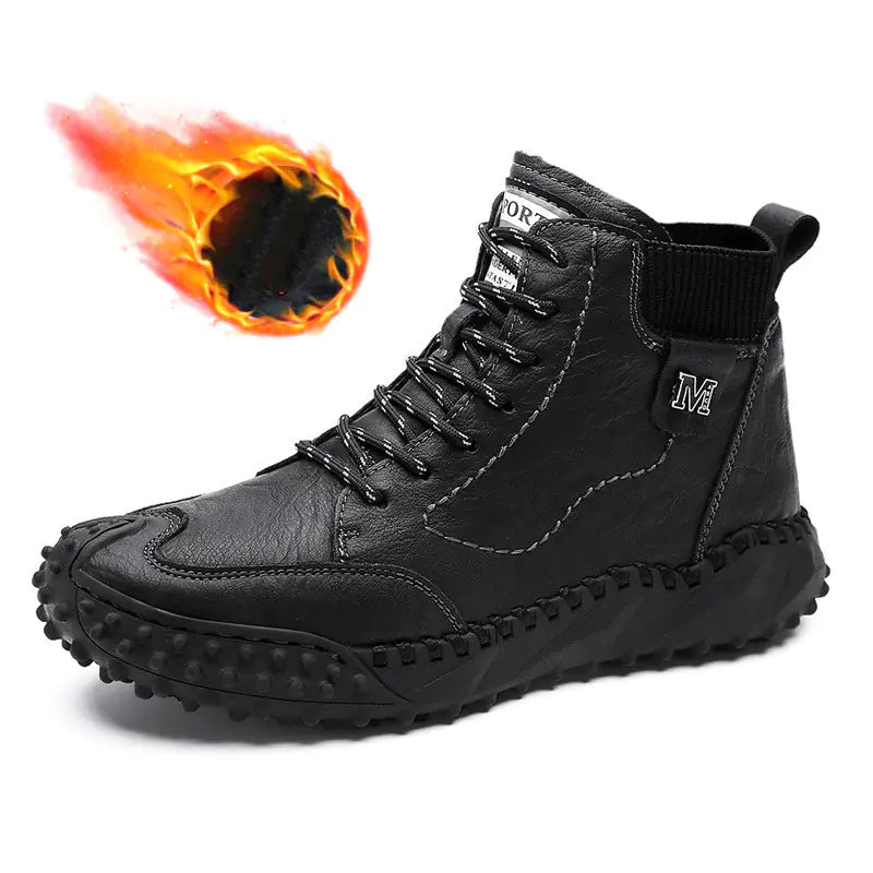 Men's Large Size Velvet High Top Cotton Boots
