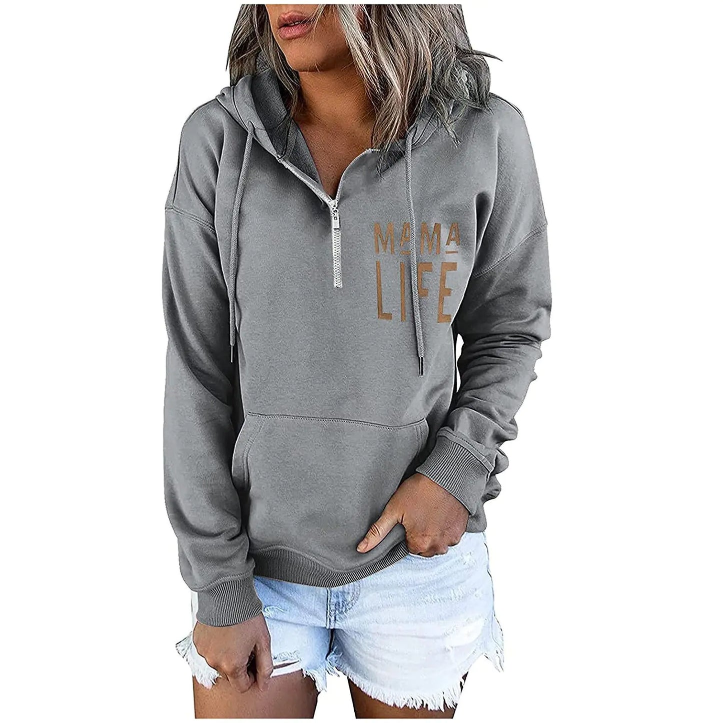 Women's Long Sleeve Casual Loose Hooded Top