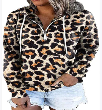 Women's Long Sleeve Casual Loose Hooded Top
