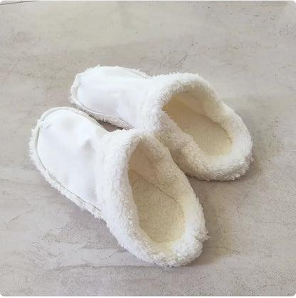 Women's Thermal Plush Cotton Slipper Set