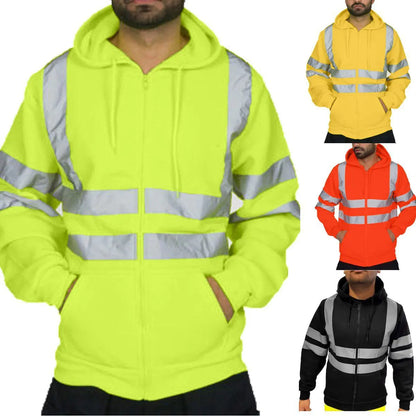 Reflective Strip Hoodie for Sanitation Work Clothing