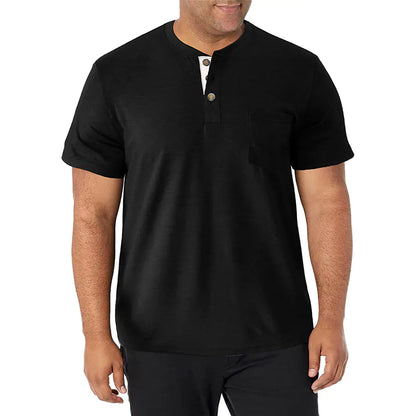 Men's Heavyweight Tall Short-Sleeved Henley Shirt