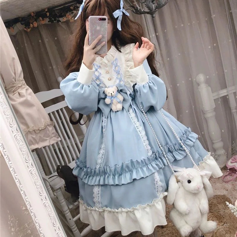 Pastoral Duck JSK Suspenders Lolita Skirt