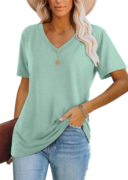 WIHOLL Plain T Shirts for Women