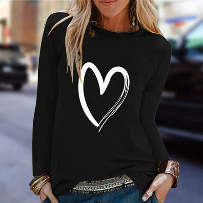 Women's Casual Long Sleeve Loose Basic T-Shirt