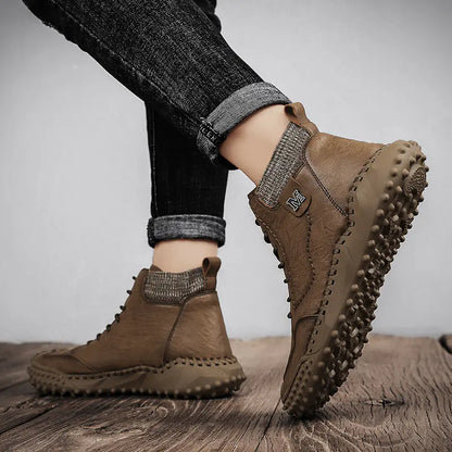 Men's Large Size Velvet High Top Cotton Boots