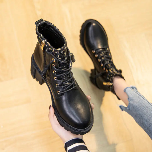 Women's Martin Boots with Thick High-Heels (All-match)