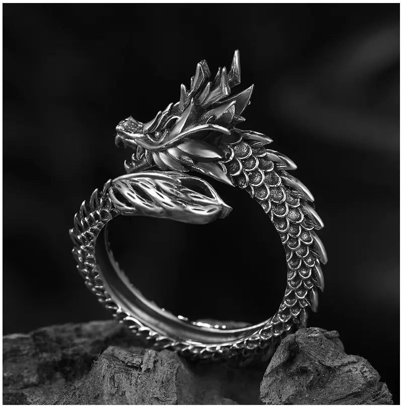 Vintage Dragon Open Ring Jewelry