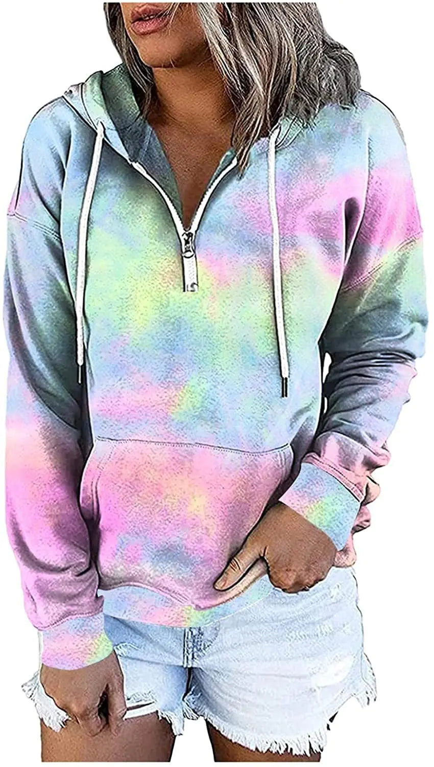 Women's Long Sleeve Casual Loose Hooded Top
