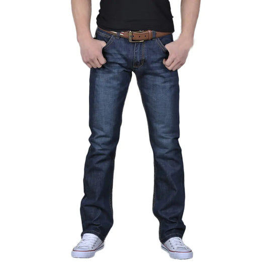 Mens Jeans Regular Fit Stretch Bootcut