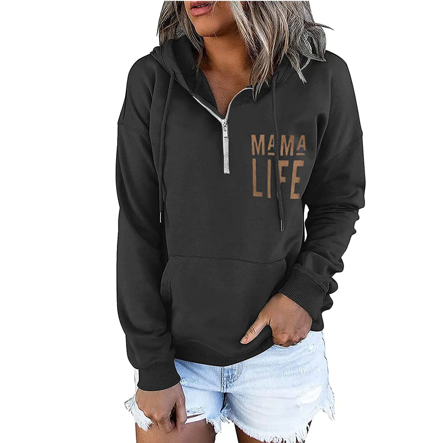 Women's Long Sleeve Casual Loose Hooded Top