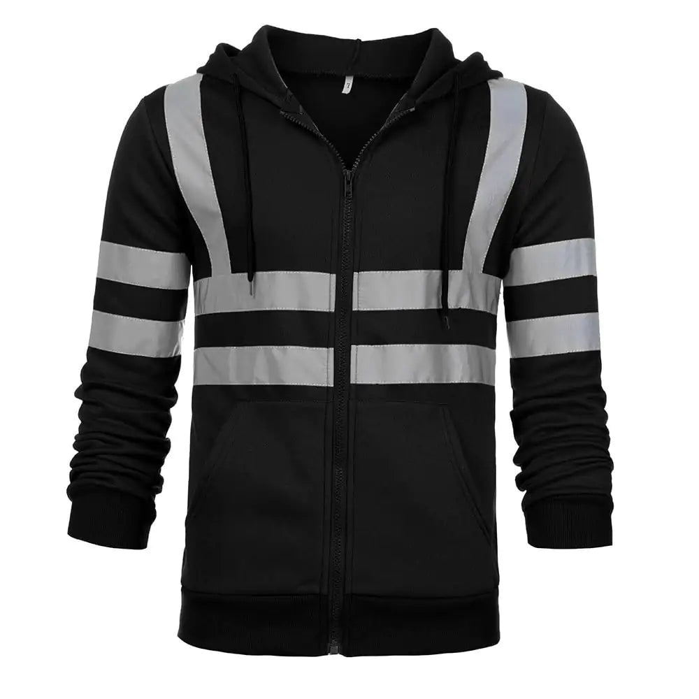 Reflective Strip Hoodie for Sanitation Work Clothing