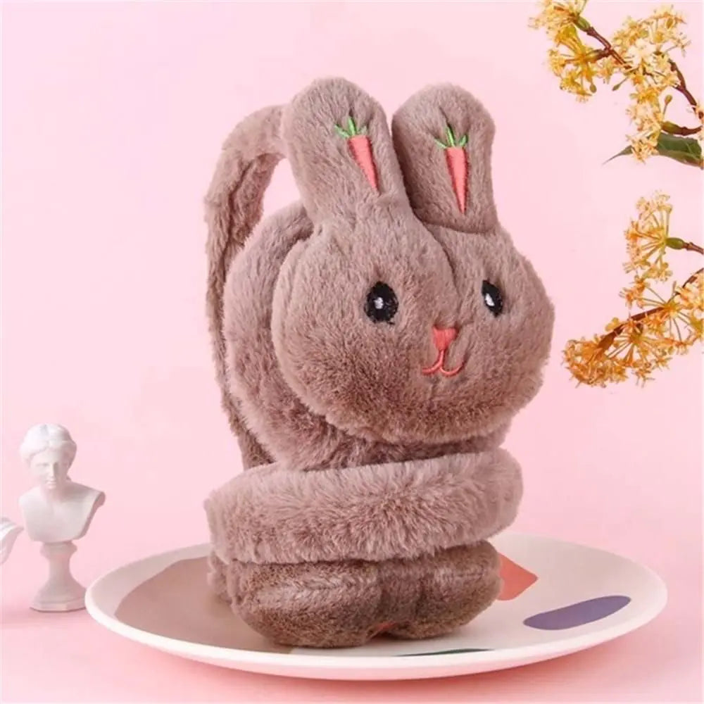 Cute Winter Rabbit Earmuffs for Female Students