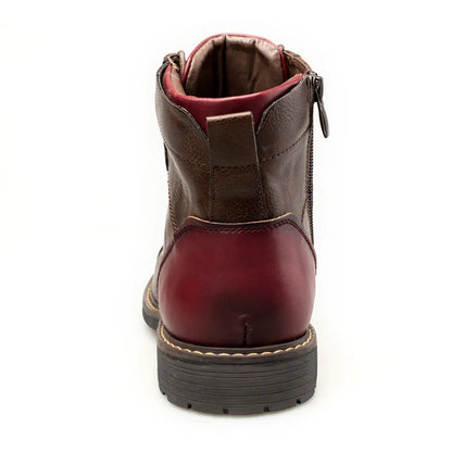 Men's Leather Martin Boots - Plus Size