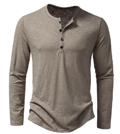 Samuel Men's Long Sleeve Henley T-Shirt (Single Piece)