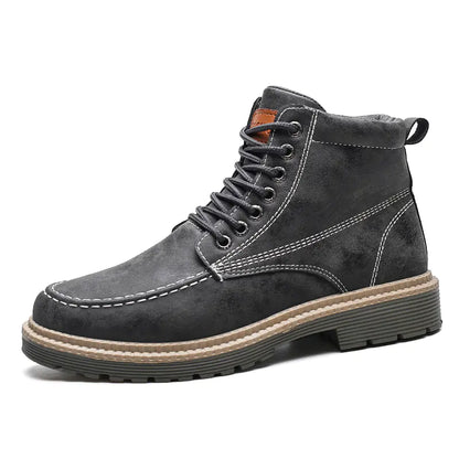 Men's Fashion Casual Leather Tooling Boots