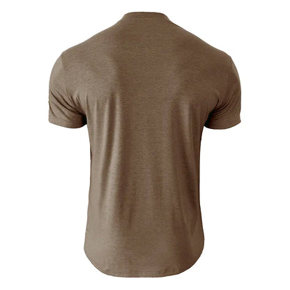 Men's Heavyweight Tall Short-Sleeved Henley Shirt
