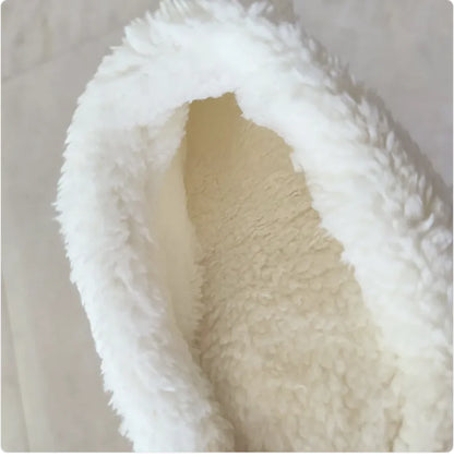 Women's Thermal Plush Cotton Slipper Set