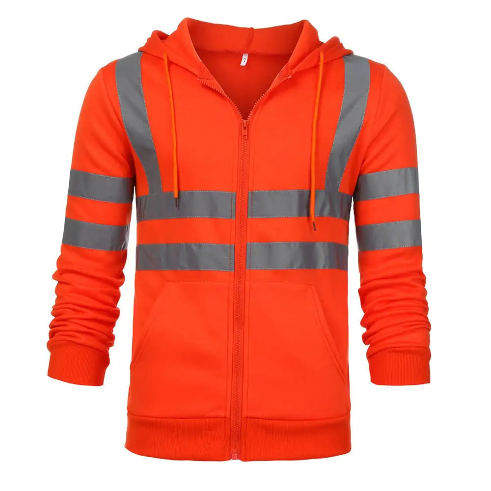 Reflective Strip Hoodie for Sanitation Work Clothing