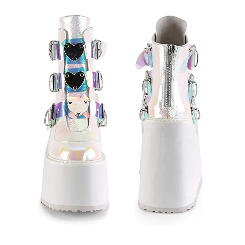 Wedge Heel Zipper Women Boots