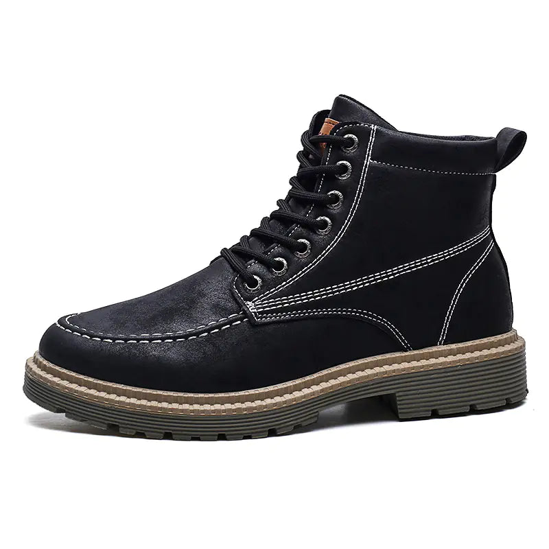 Men's Fashion Casual Leather Tooling Boots