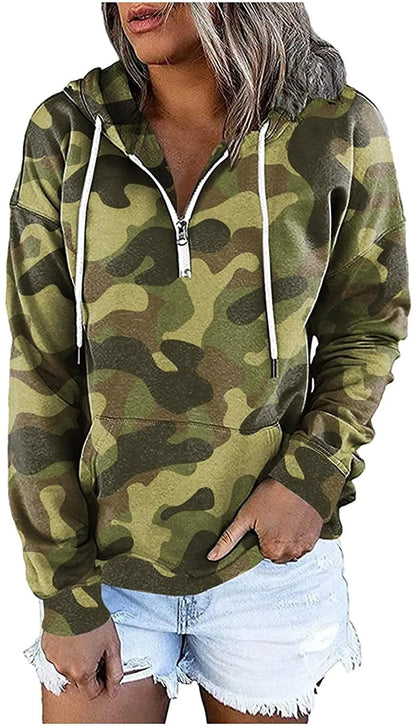 Women's Long Sleeve Casual Loose Hooded Top