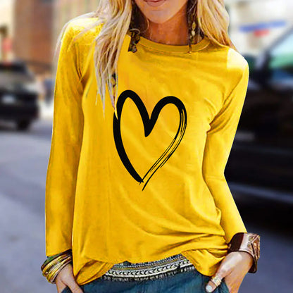 Women's Casual Long Sleeve Loose Basic T-Shirt