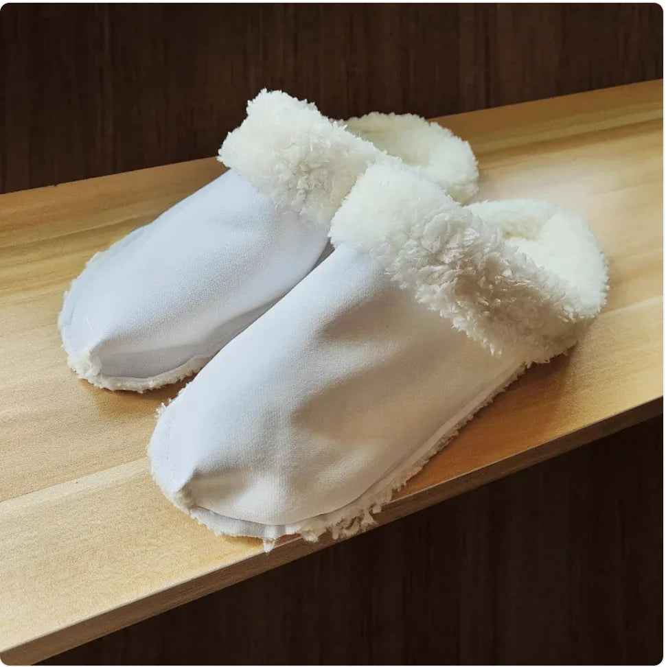 Women's Thermal Plush Cotton Slipper Set
