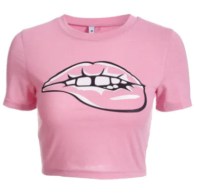 2020 Women's Short Sleeve Crop Top T-shirt