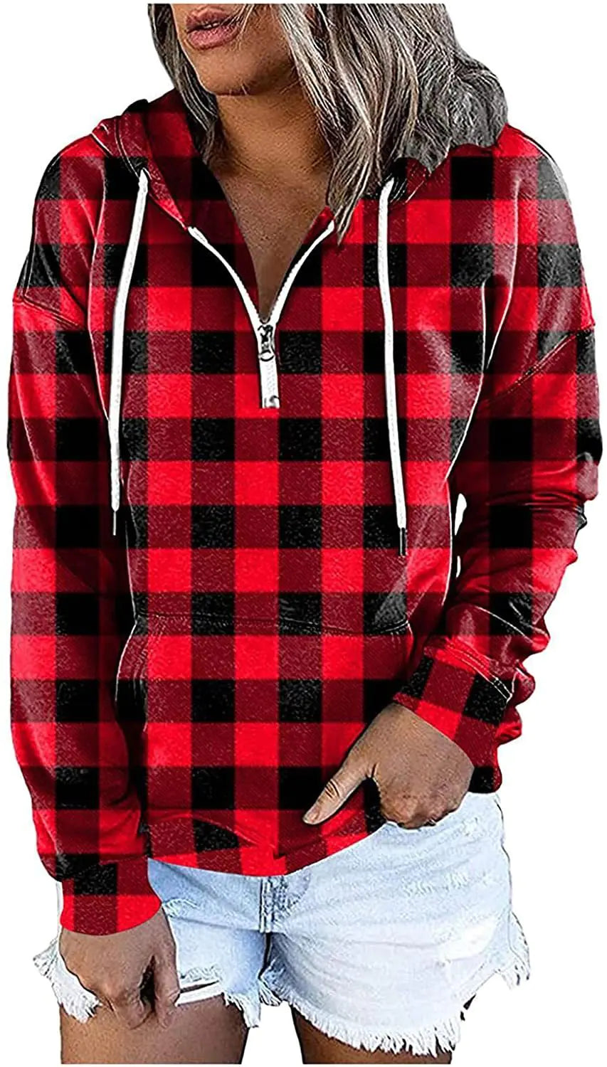 Women's Long Sleeve Casual Loose Hooded Top